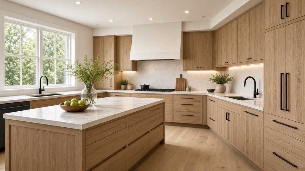 A finished kitchen by North Peak Renovations